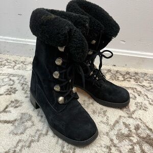 Sorel suede lace up winter boots